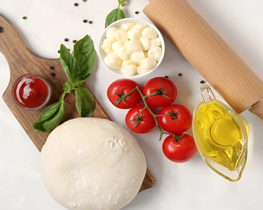 Atelier Pizza Pizza A Emporter A Branne Une Variete De Garnitures
